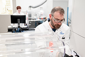Pace® Life Sciences scientist working in laboratory.