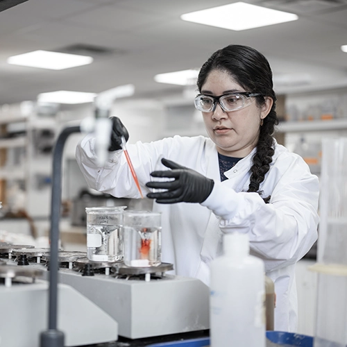 Pace Scientist working in laboratory. Radiochemistry, Radionuclides, Radiochemical analysis, Radiochemical methods of analysis