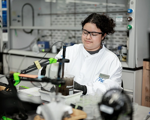 Pace Scientist working in laboratory. Semi-Volatile Organic Compounds, SVOCs