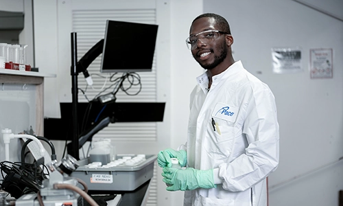 Pace Scientist working in laboratory. Semi-Volatile Organic Compounds, SVOCs