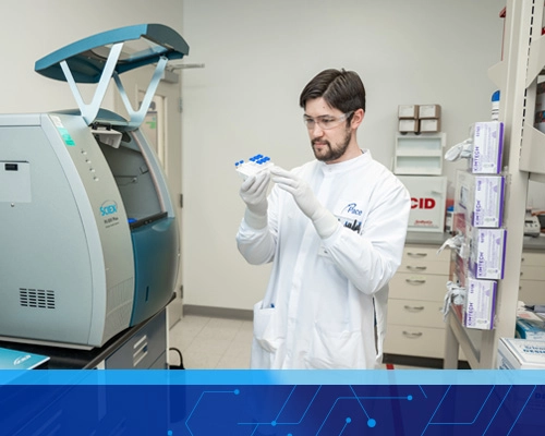Pace Life Sciences Scientist working in laboratory.