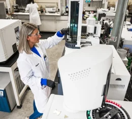 Data Centers. Pace® Scientist working in laboratory. Pace® Testing services for Data Centers.