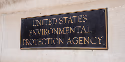 US EPA placard on building. Status of US EPA's URMR 6 Proposal.